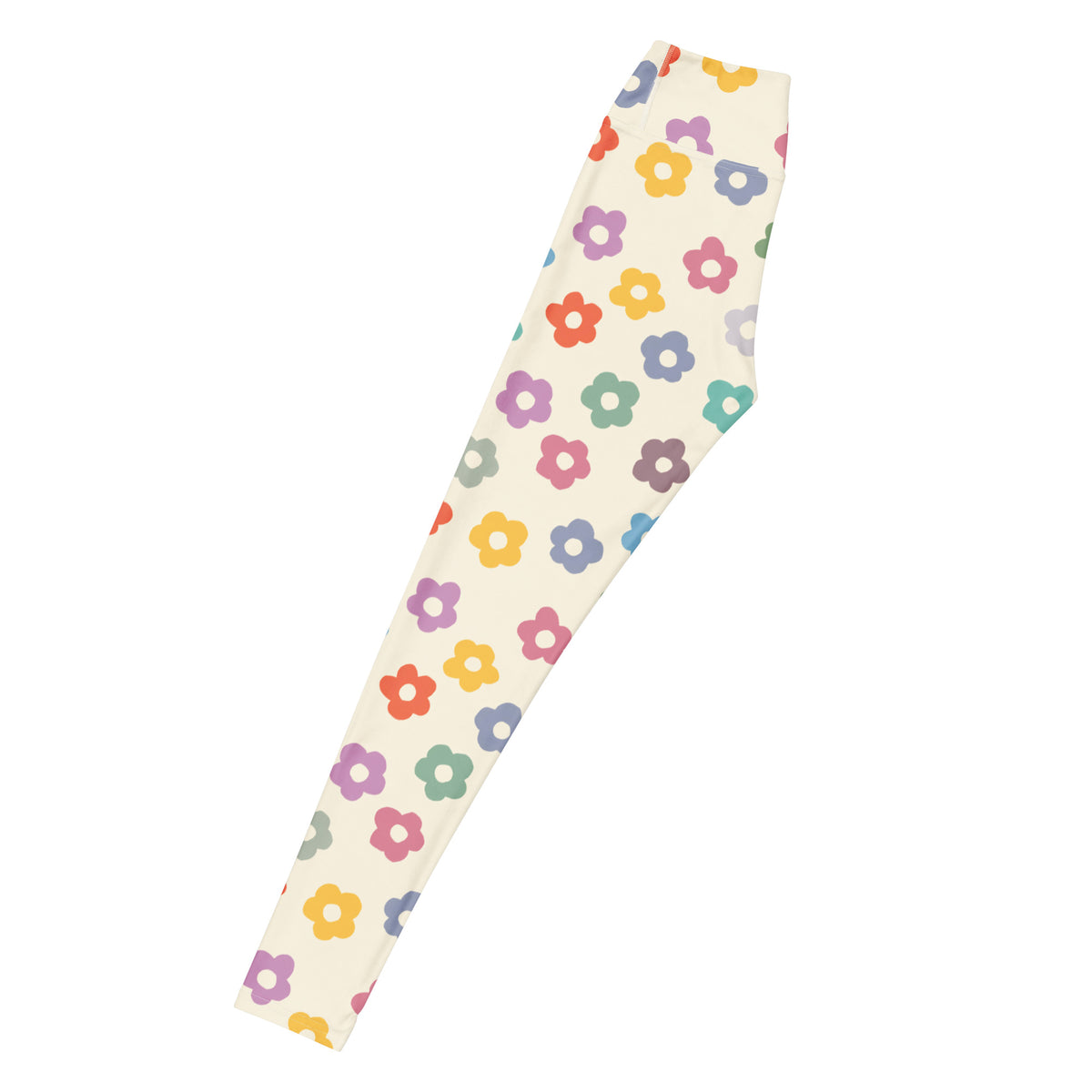 Women's Multicolor Retro Flower Buttery Soft Yoga Leggings - Quick Drying, High Waisted Comfort