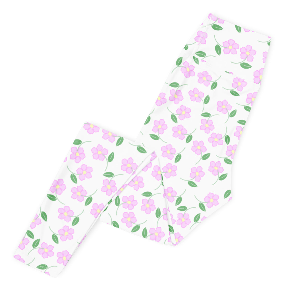 Women's Lavender Flowers Buttery Soft Yoga Leggings - Quick Drying, High Waisted Comfort