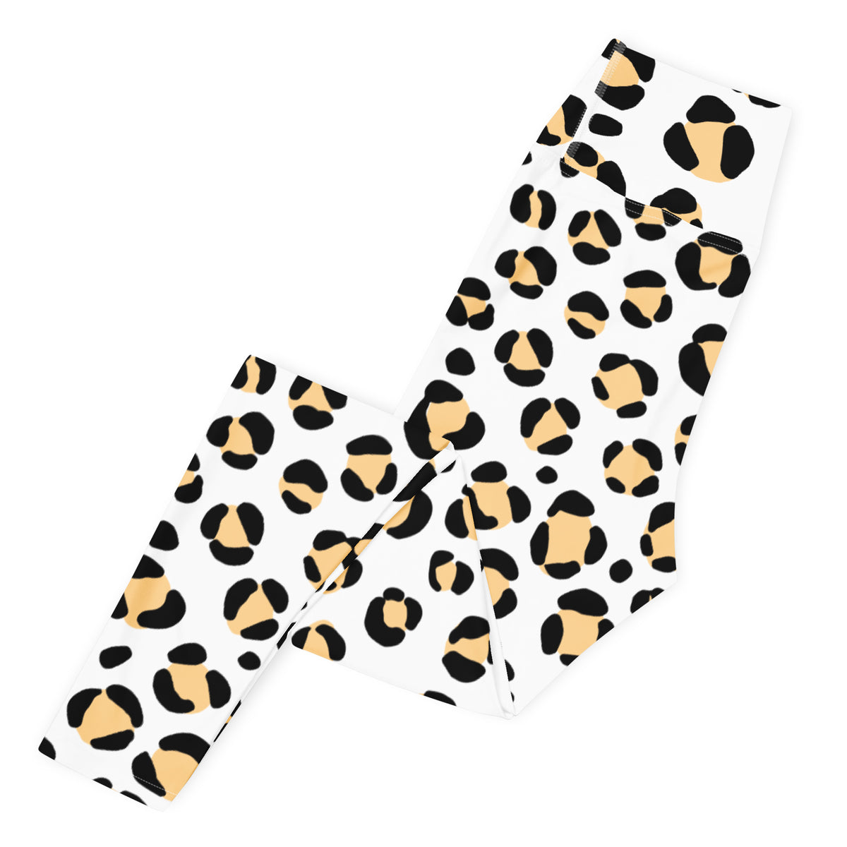 Women's Yellow Leopard Print Buttery Soft Yoga Leggings - Quick Drying, High Waisted Comfort