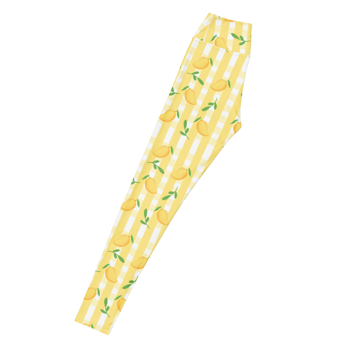 Women's Mango Gingham Buttery Soft Yoga Leggings - Quick Drying, High Waisted Comfort