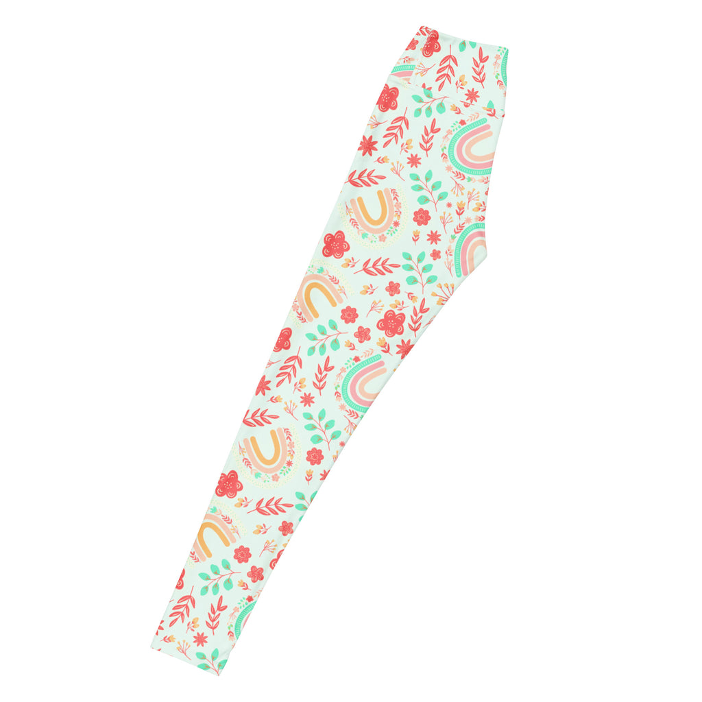 Women's Boho Floral Buttery Soft Yoga Leggings - Quick Drying, High Waisted Comfort