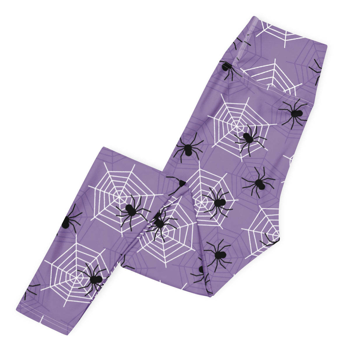 Women's Dark Purple Spider Halloween Buttery Soft Yoga Leggings - Quick Drying, High Waisted Comfort