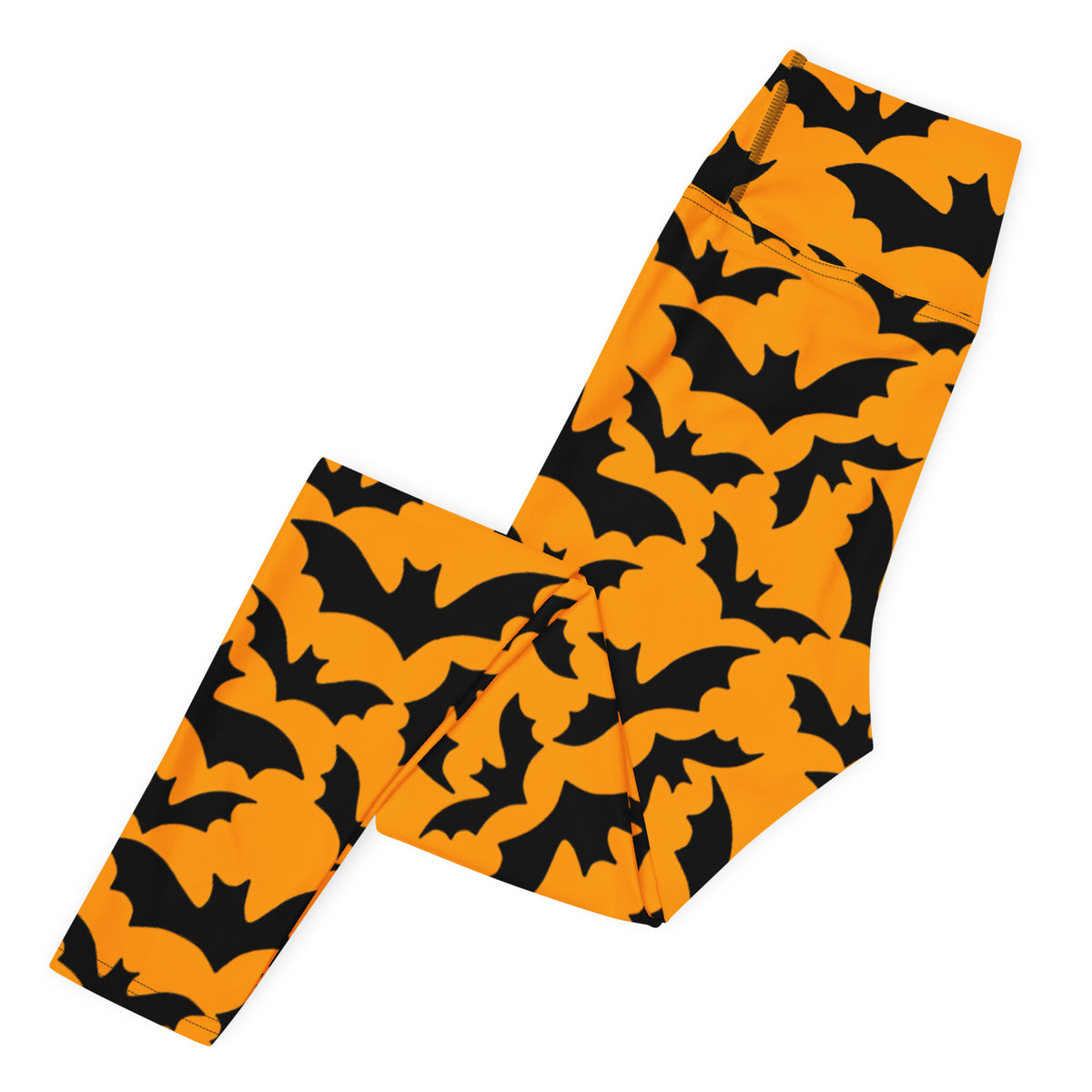 Women's Halloween Orange Bats Buttery Soft Yoga Leggings - Quick Drying, High Waisted Comfort (Copy)