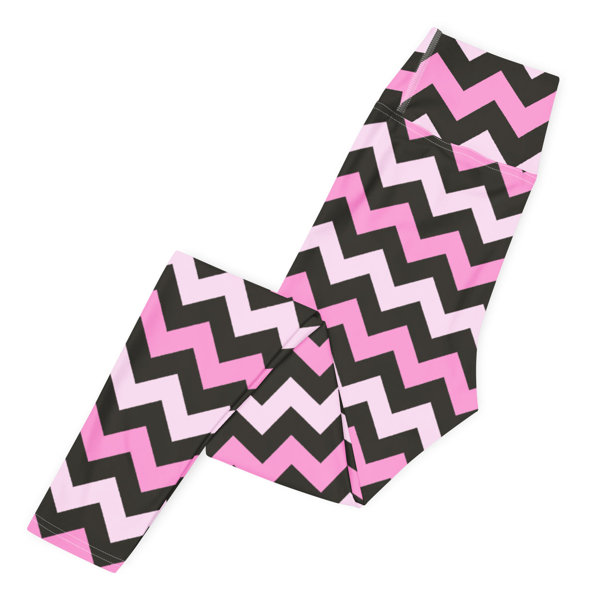Women's Pink & Gray Chevron Halloween Buttery Soft Yoga Leggings - Quick Drying, High Waisted Comfort