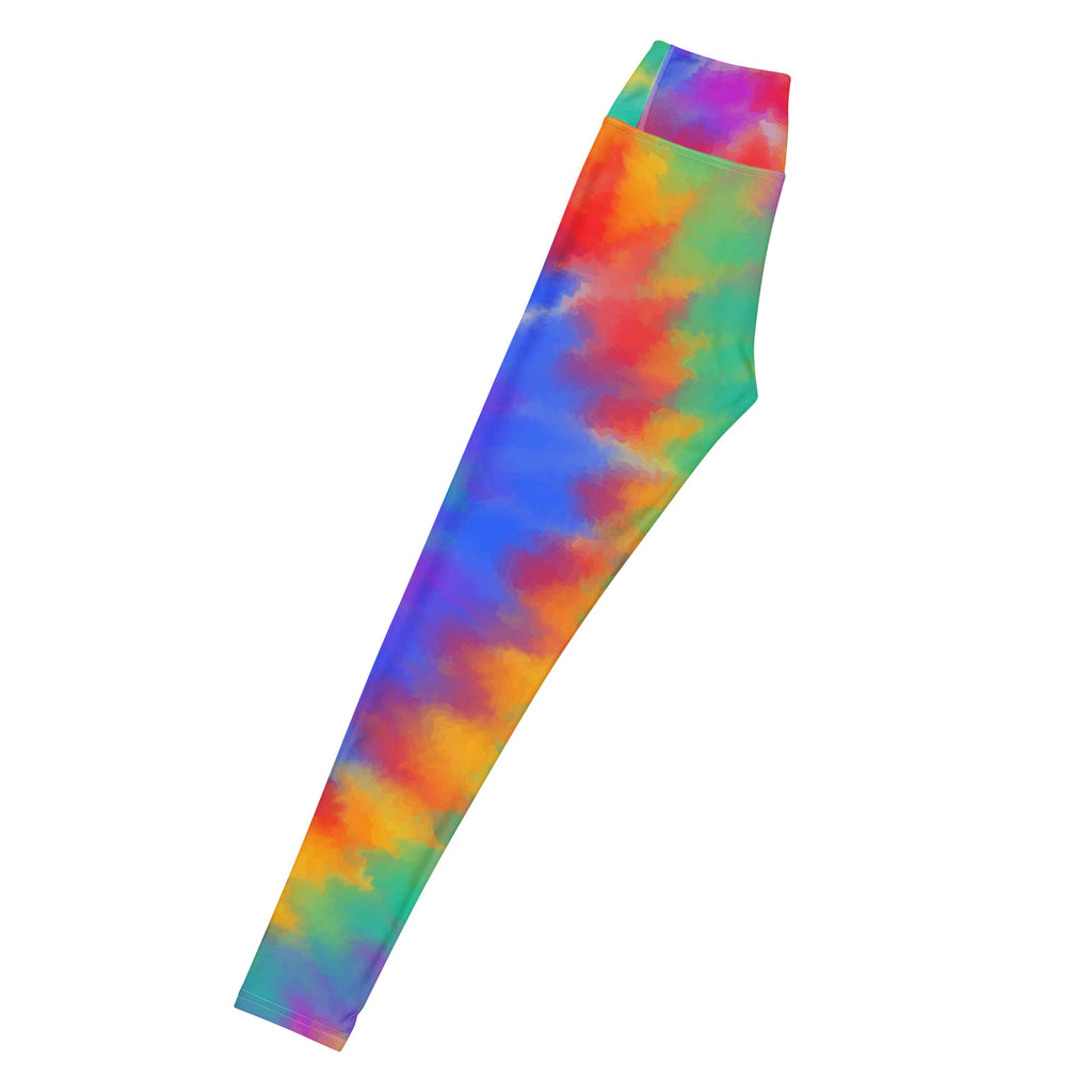 Women's Rainbow Tie Dye Buttery Soft Yoga Leggings - Quick Drying, High Waisted Comfort