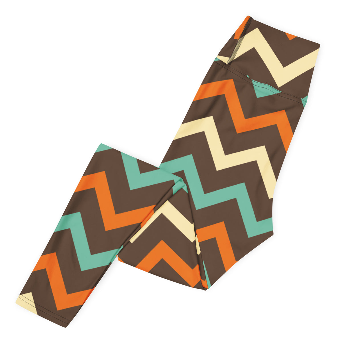 Women's Retro Chevron Buttery Soft Yoga Leggings - Quick Drying, High Waisted Comfort