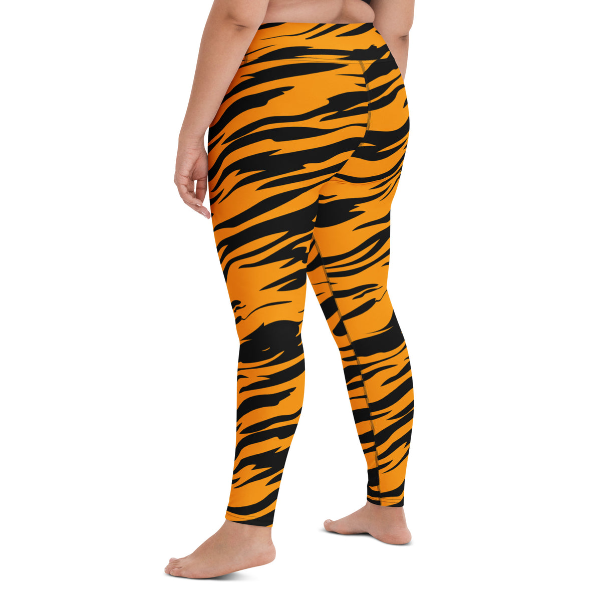 Women's Tiger Stripe Buttery Soft Yoga Leggings - Quick Drying, High Waisted Comfort