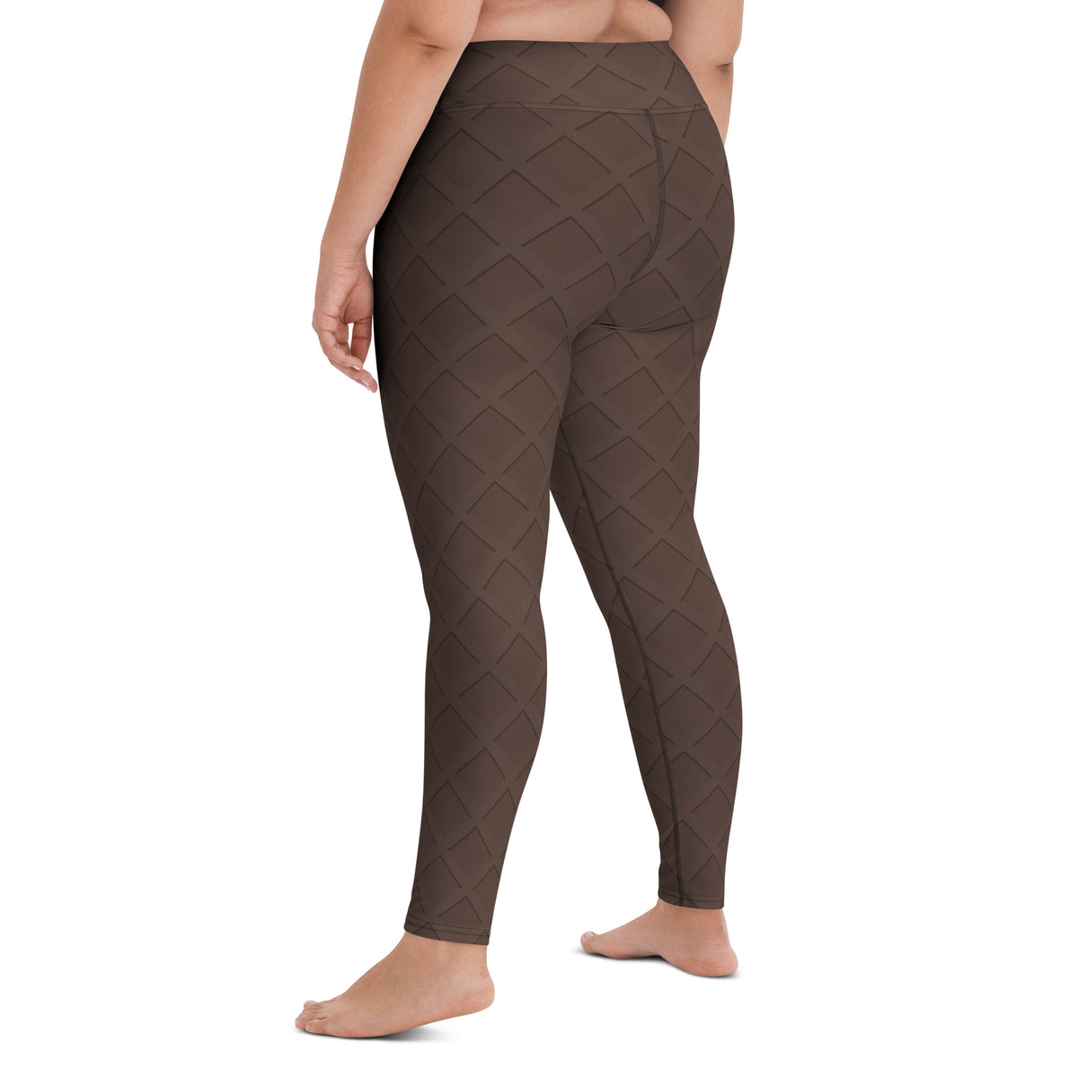 Women's Chocolate Waffle Cone Buttery Soft Yoga Leggings - Quick Drying, High Waisted Comfort