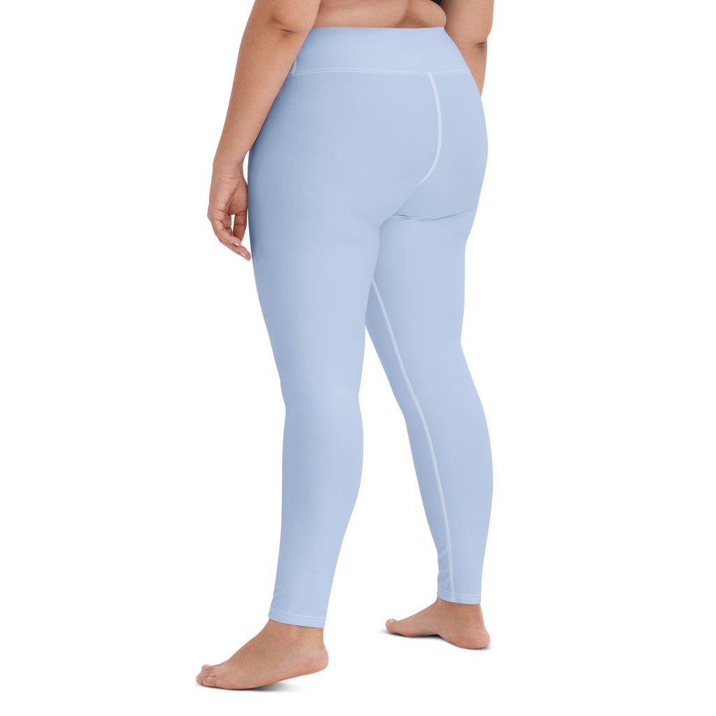 Women's Light Blue Buttery Soft Yoga Leggings - Quick Drying, High Waisted Comfort