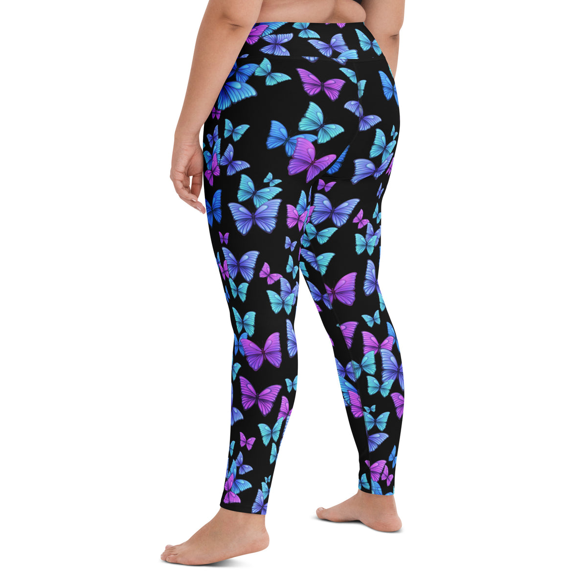 Women's Vibrant Butterfly Yoga Leggings - Quick Drying, High Waisted Buttery Soft Comfort