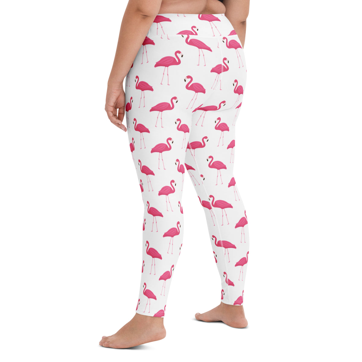 Women's Pink Flamingo Buttery Soft Yoga Leggings - Quick Drying, High Waisted Comfort
