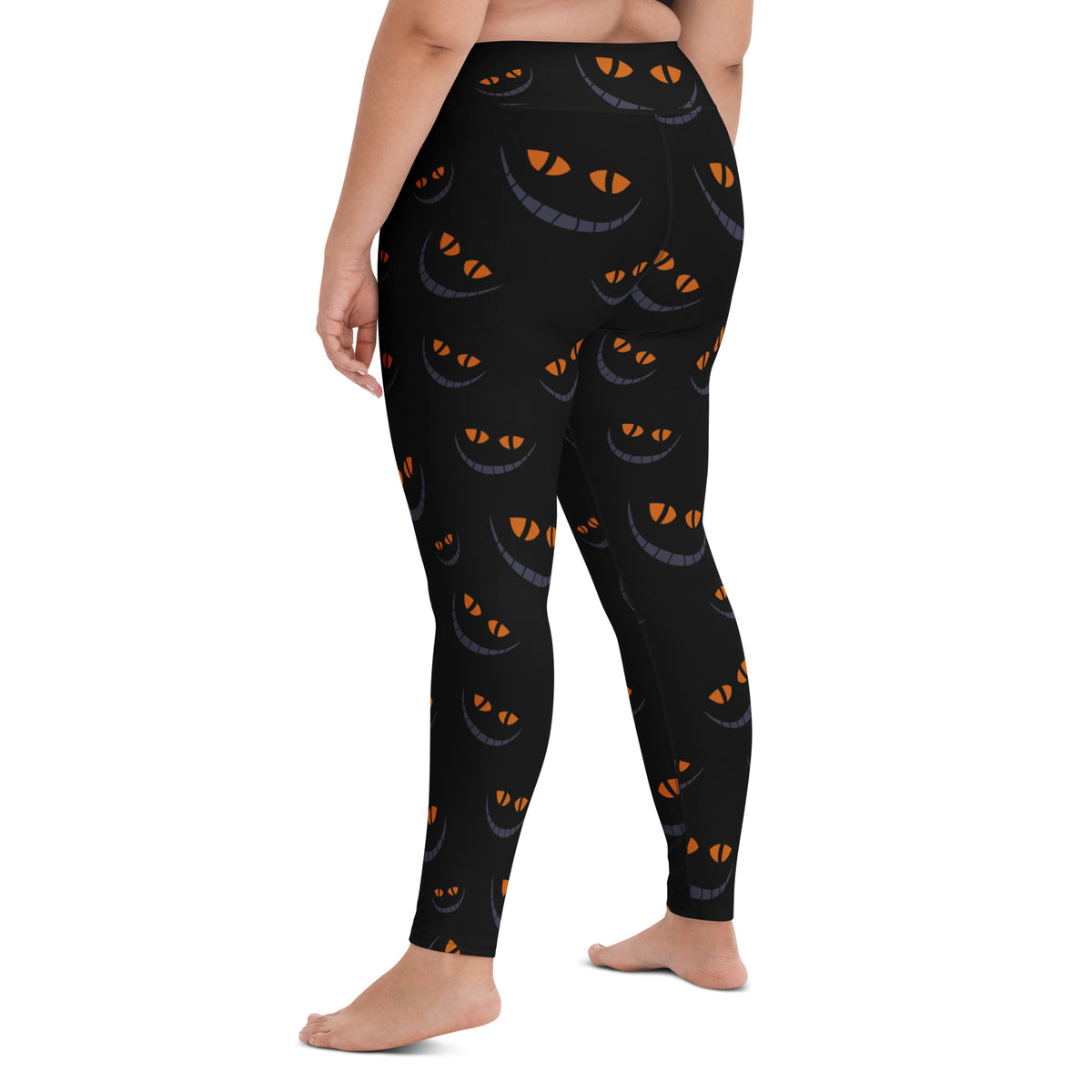 Women's Spooky Black Cat Buttery Soft Yoga Leggings - Quick Drying, High Waisted Comfort