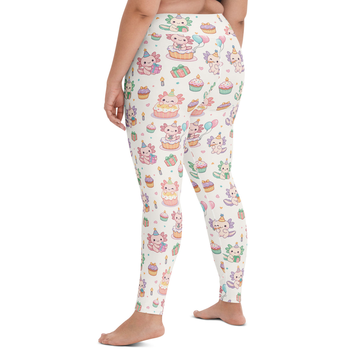 Women's Axolotl Birthday Buttery Soft Yoga Leggings - Quick Drying, High Waisted Comfort