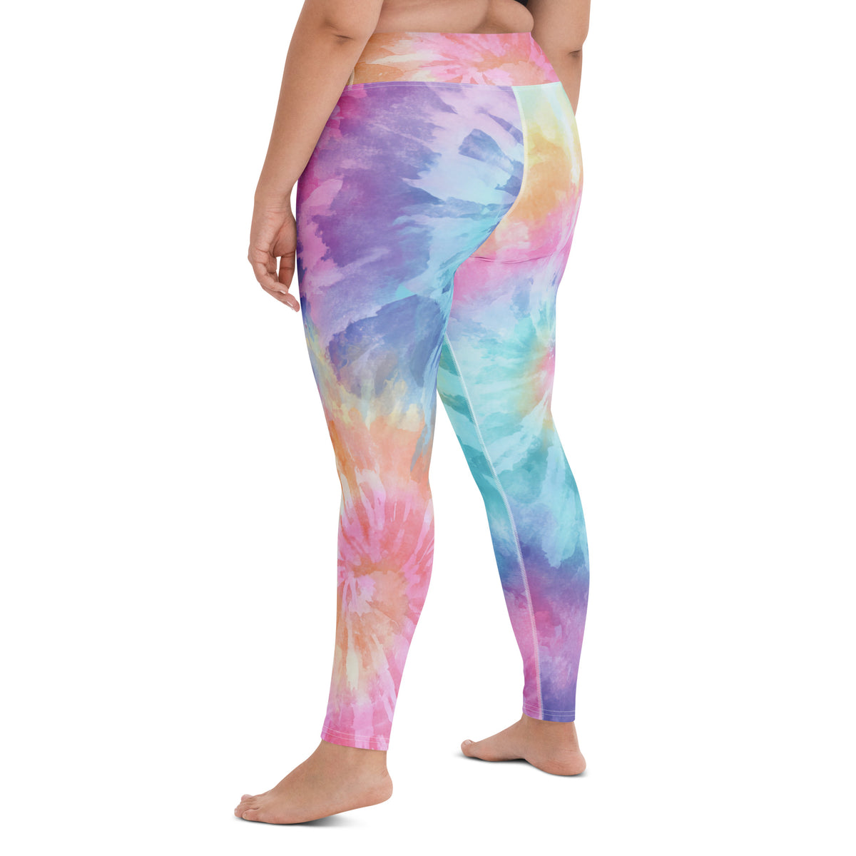 Women's Colorful Pastel Tie Dye Buttery Soft Yoga Leggings - Quick Drying, High Waisted Comfort