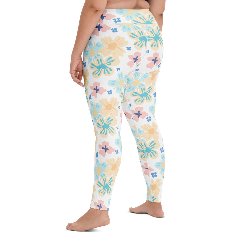 Women's Botanical Print Buttery Soft Yoga Leggings - Quick Drying, High Waisted Comfort
