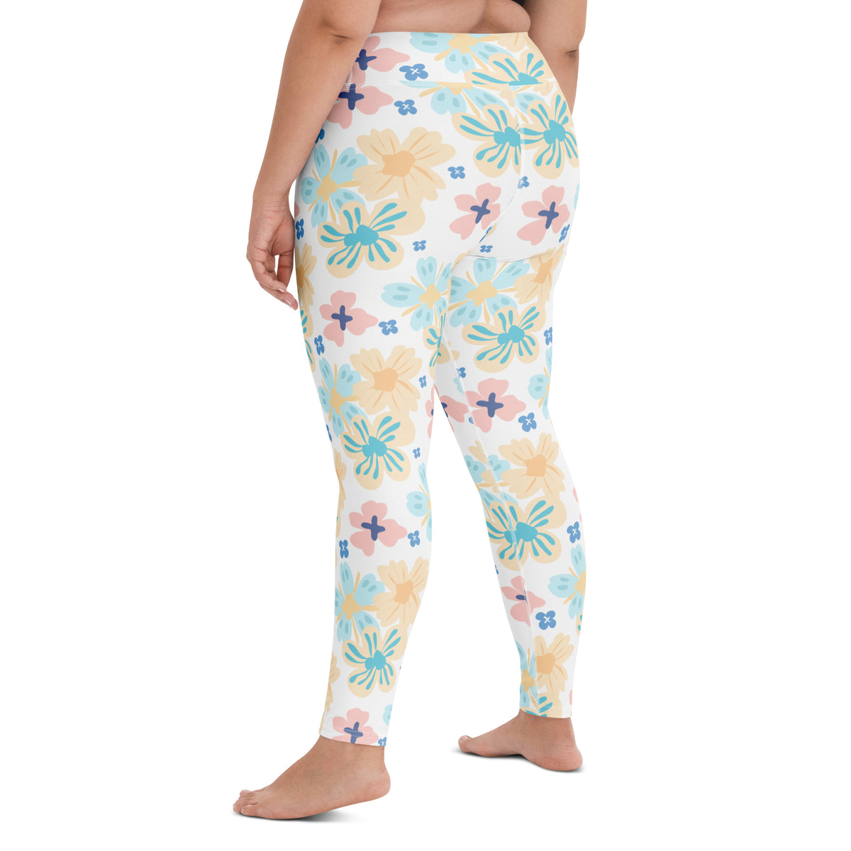 Women's Botanical Print Buttery Soft Yoga Leggings - Quick Drying, High Waisted Comfort