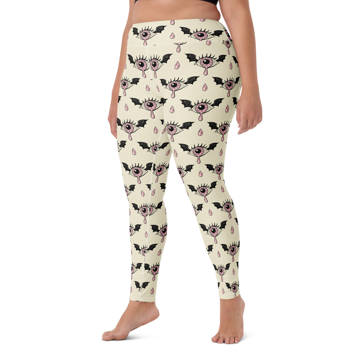 Women's Creepy Eye Halloween Buttery Soft Yoga Leggings - Quick Drying, High Waisted Comfort
