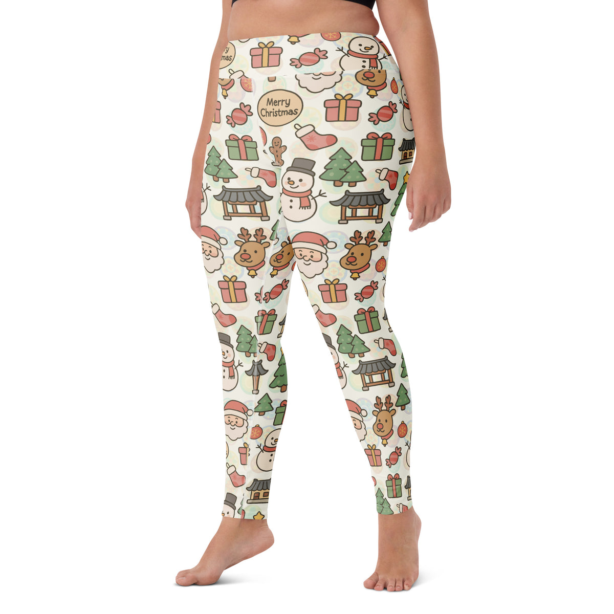 Women's Merry Christmas Buttery Soft Yoga Leggings - Quick Drying, High Waisted Comfort