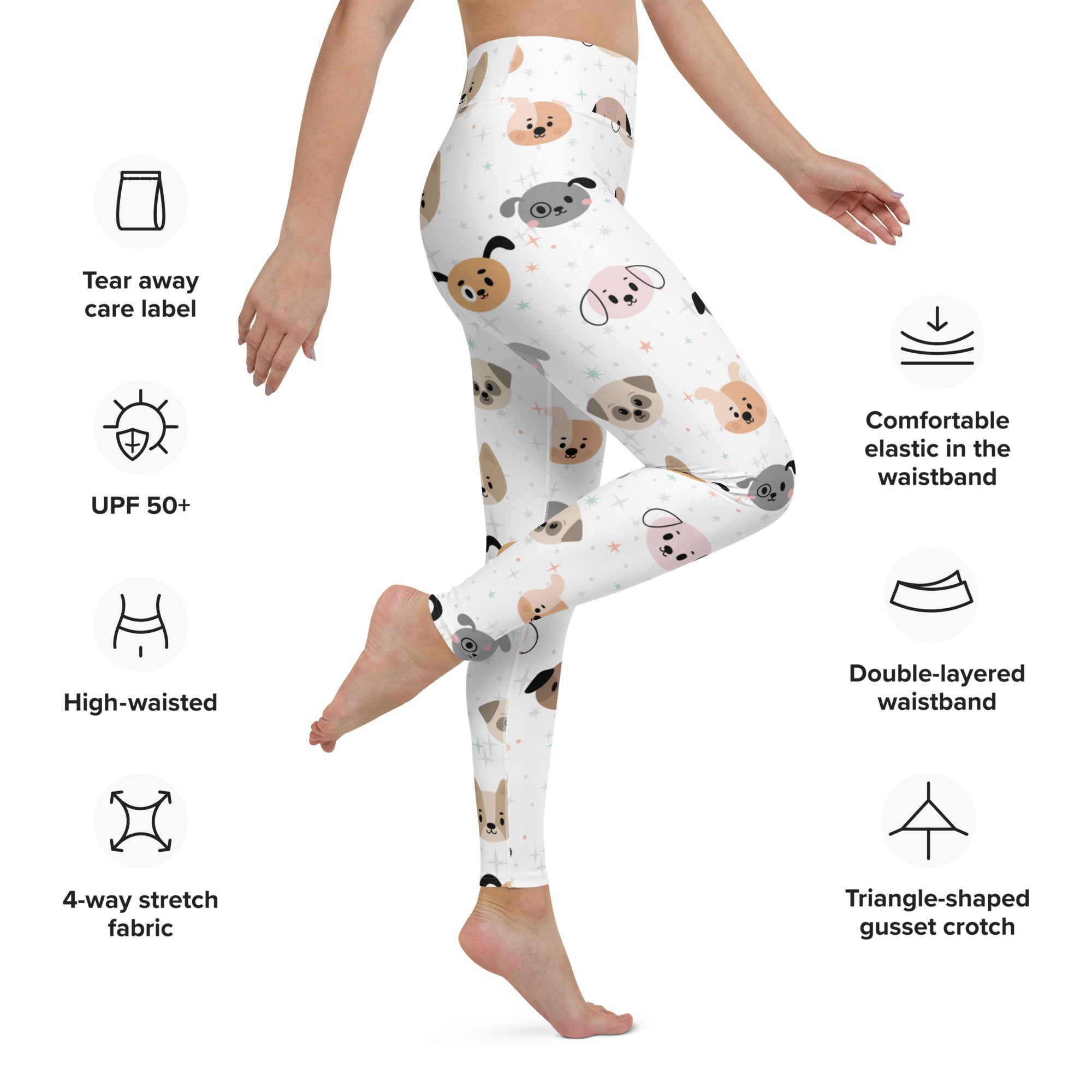 Women's Dog Face Yoga Leggings