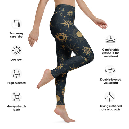 Women's Celestial Sun & Moon Buttery Soft Yoga Leggings