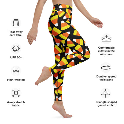 Women's Candy Corn Halloween Buttery Soft Yoga Leggings