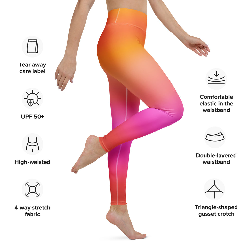 Women's Sunset Ombre Buttery Soft Yoga Leggings