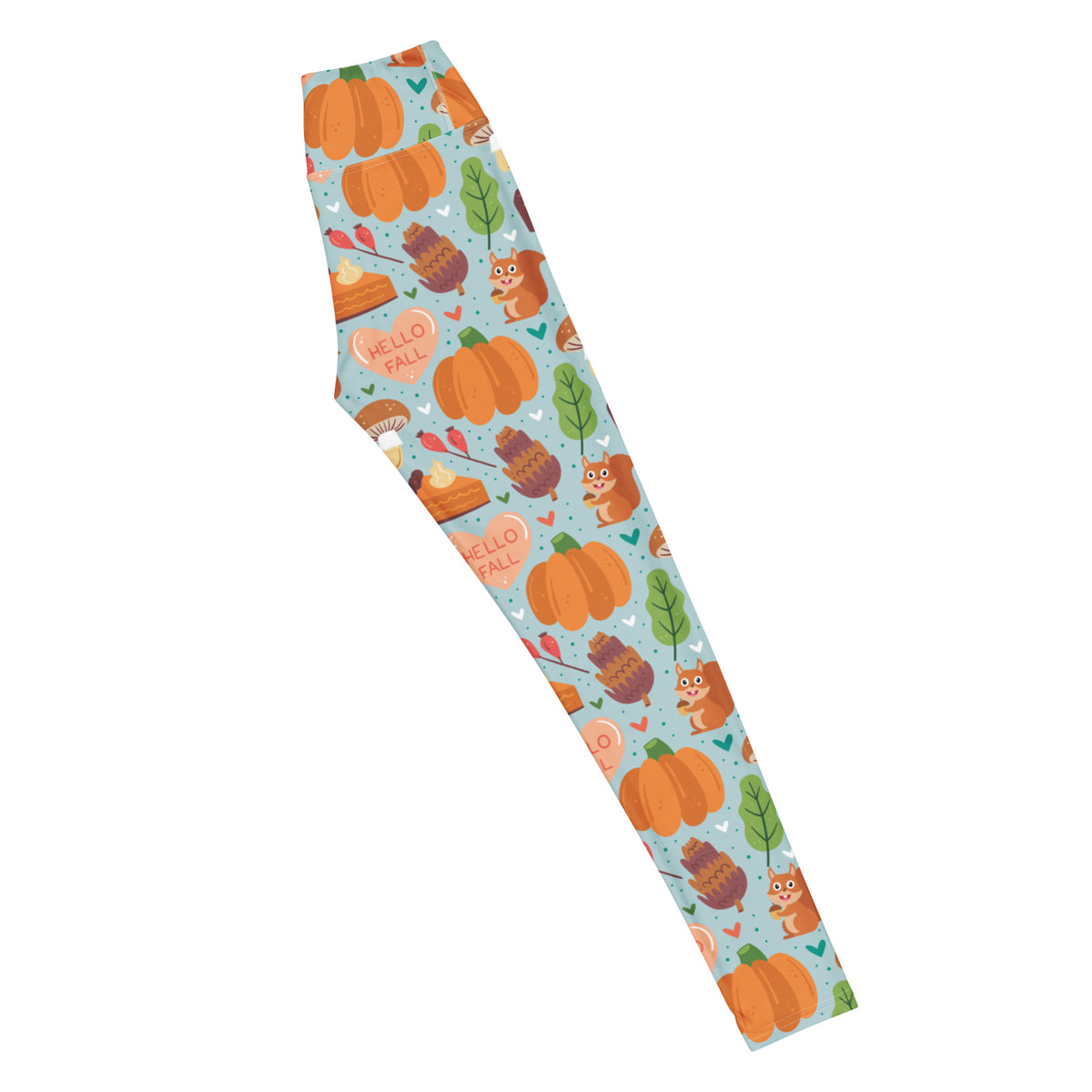 Women's Hello Fall Pumpkin Buttery Soft Yoga Leggings - Quick Drying, High Waisted Comfort