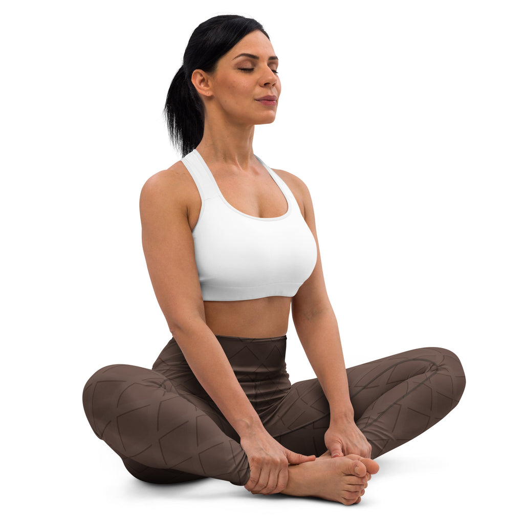 Women's Chocolate Waffle Cone Buttery Soft Yoga Leggings - Quick Drying, High Waisted Comfort