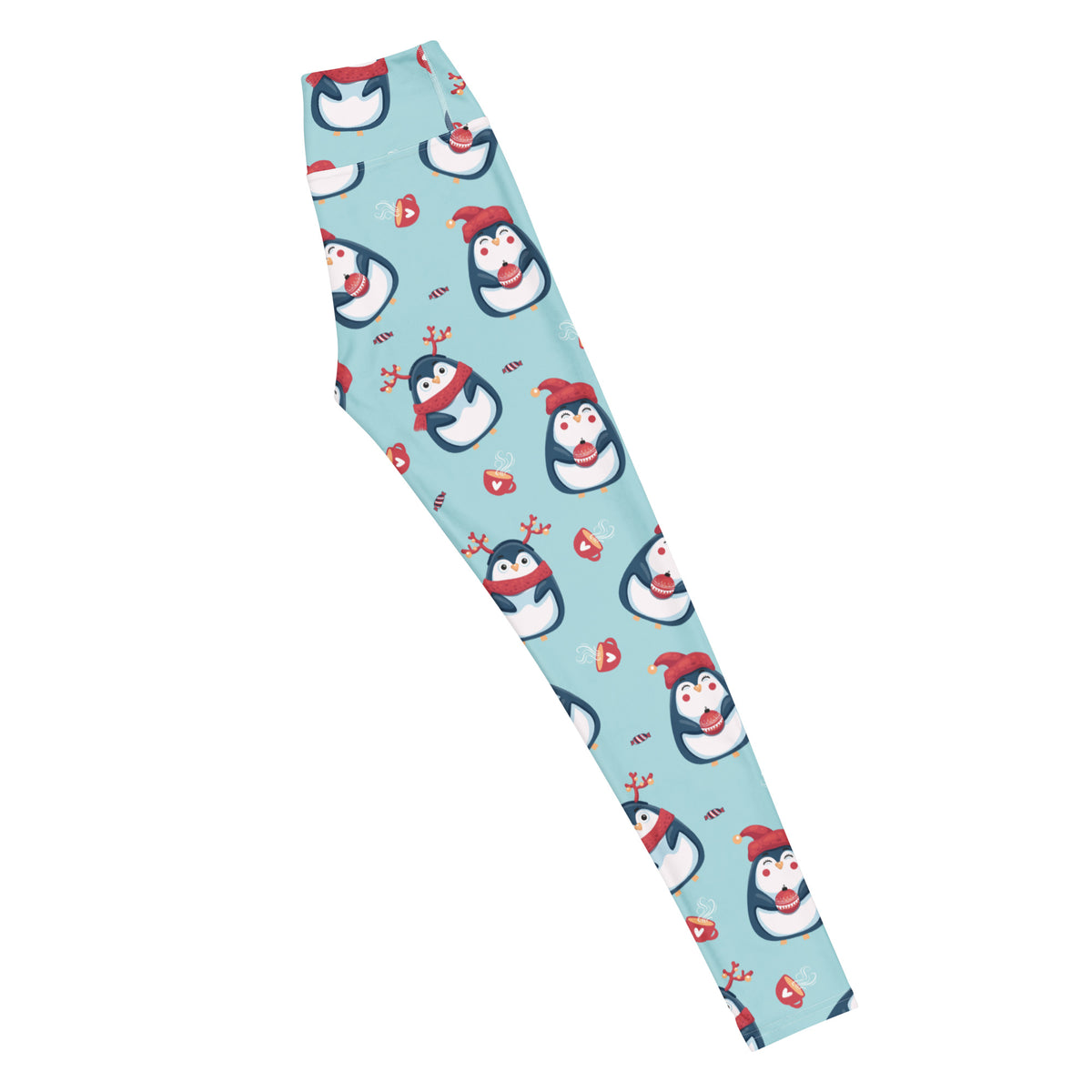 Women's Christmas Penguin Buttery Soft Yoga Leggings - Quick Drying, High Waisted Comfort