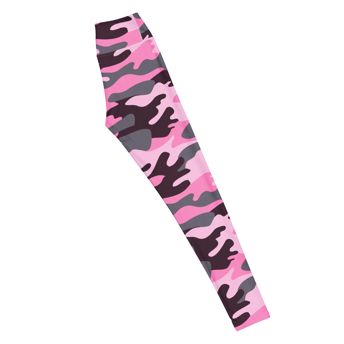 Women's Pink Camouflage Buttery Soft Yoga Leggings - Quick Drying, High Waisted Comfort