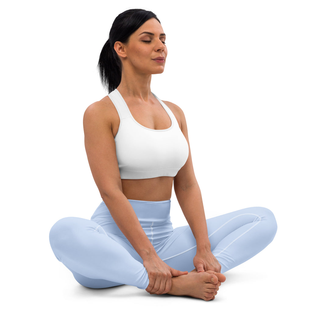 Women's Light Blue Buttery Soft Yoga Leggings - Quick Drying, High Waisted Comfort