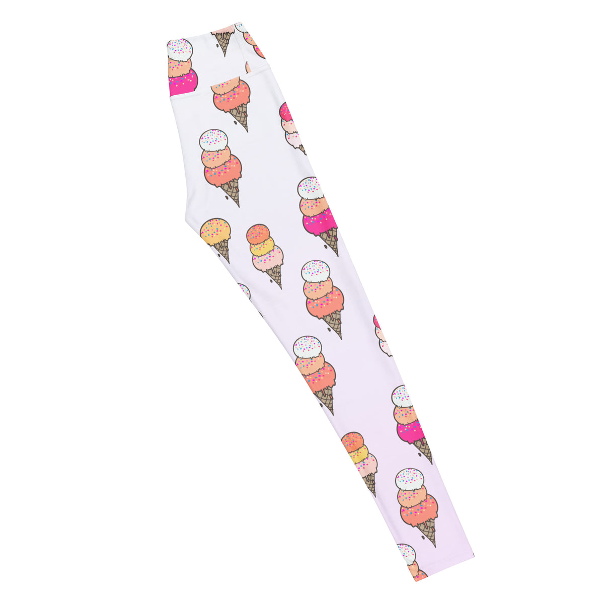 Women's Ice Cream Cone Buttery Soft Yoga Leggings - Quick Drying, High Waisted Comfort
