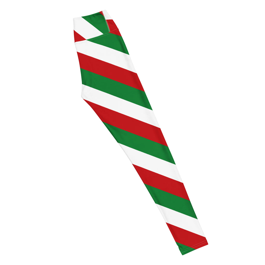 Women's Christmas Candy Cane Stripe Buttery Soft Yoga Leggings - Quick Drying, High Waisted Comfort