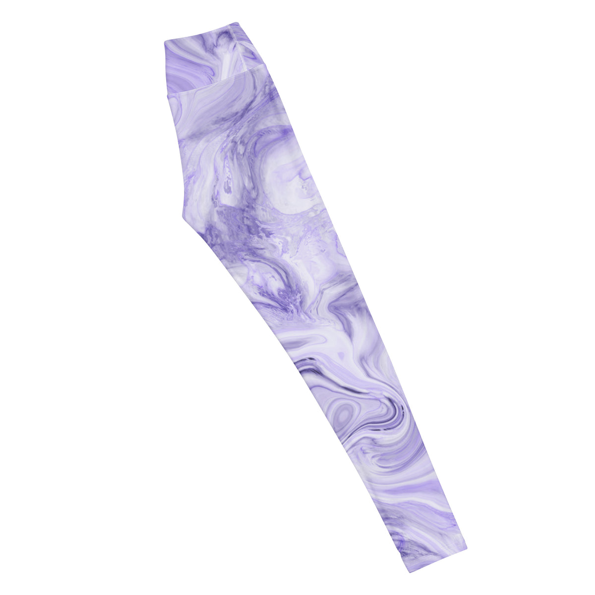 Women's Purple Marble Buttery Soft Yoga Leggings - Quick Drying, High Waisted Comfort