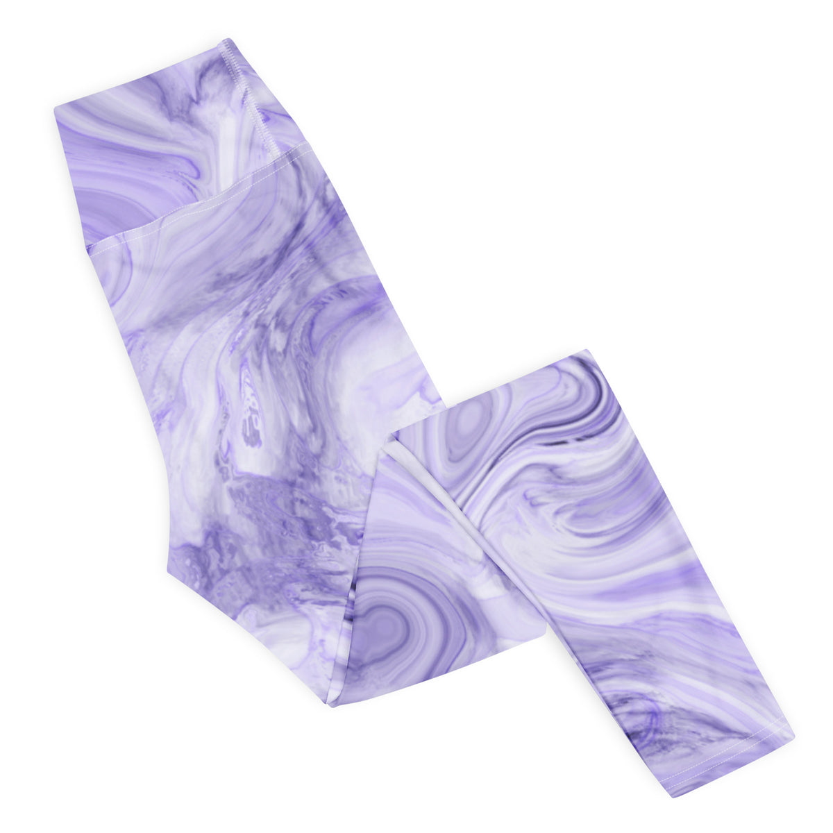 Women's Purple Marble Buttery Soft Yoga Leggings - Quick Drying, High Waisted Comfort