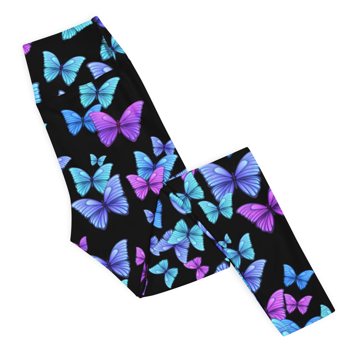 Women's Vibrant Butterfly Yoga Leggings - Quick Drying, High Waisted Buttery Soft Comfort