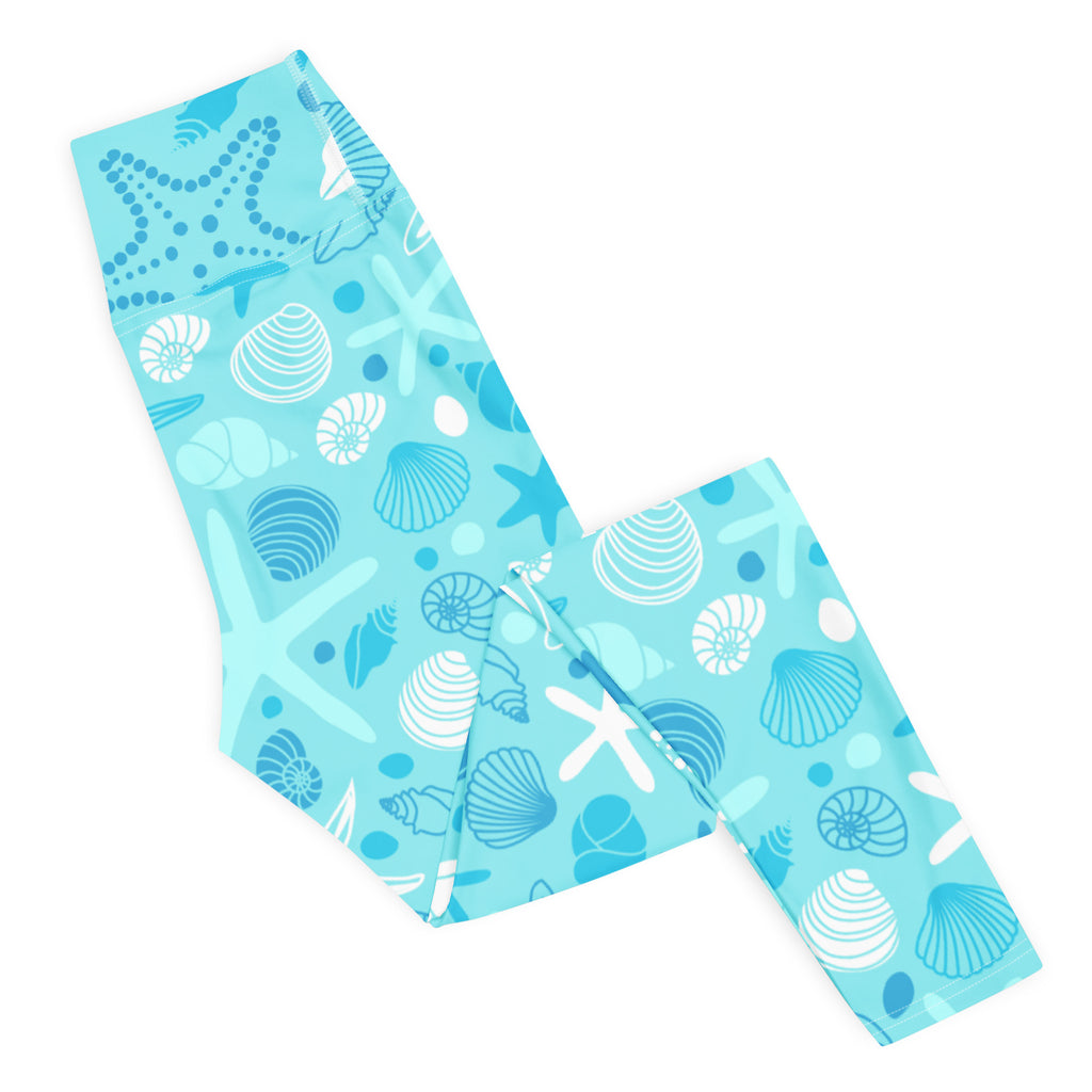Women's Starfish & Shells Buttery Soft Yoga Leggings - Quick Drying, High Waisted Comfort