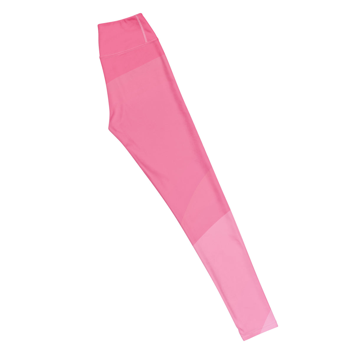 Women's Pink Ombre Waves Buttery Soft Yoga Leggings - Quick Drying, High Waisted Comfort