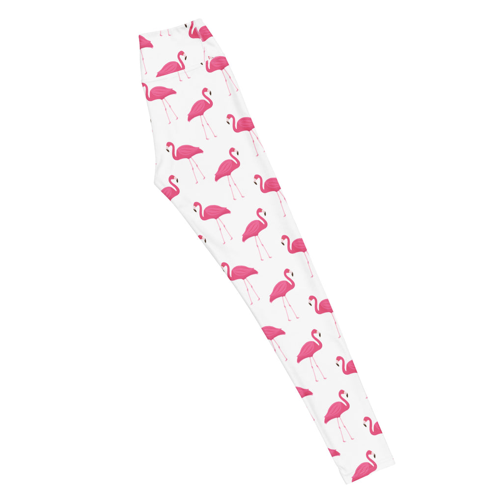 Women's Pink Flamingo Buttery Soft Yoga Leggings - Quick Drying, High Waisted Comfort