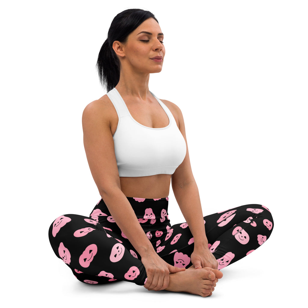 Women's Pink Pumpkin Halloween Buttery Soft Yoga Leggings - Quick Drying, High Waisted Comfort
