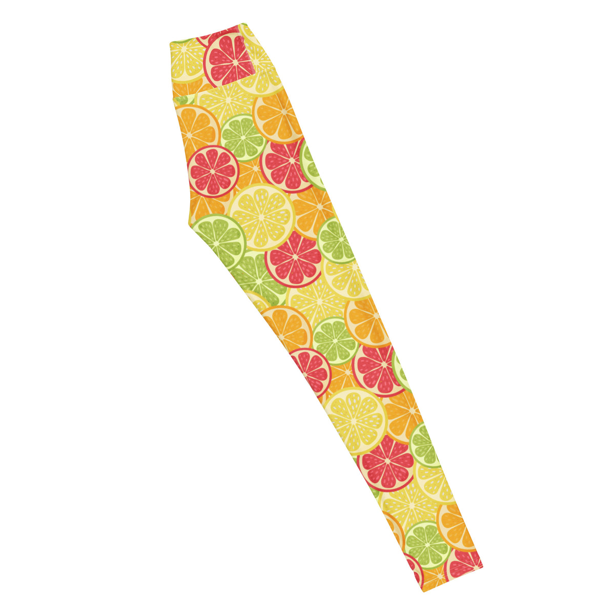 Women's Citrus Fruit Buttery Soft Yoga Leggings - Quick Drying, High Waisted Comfort