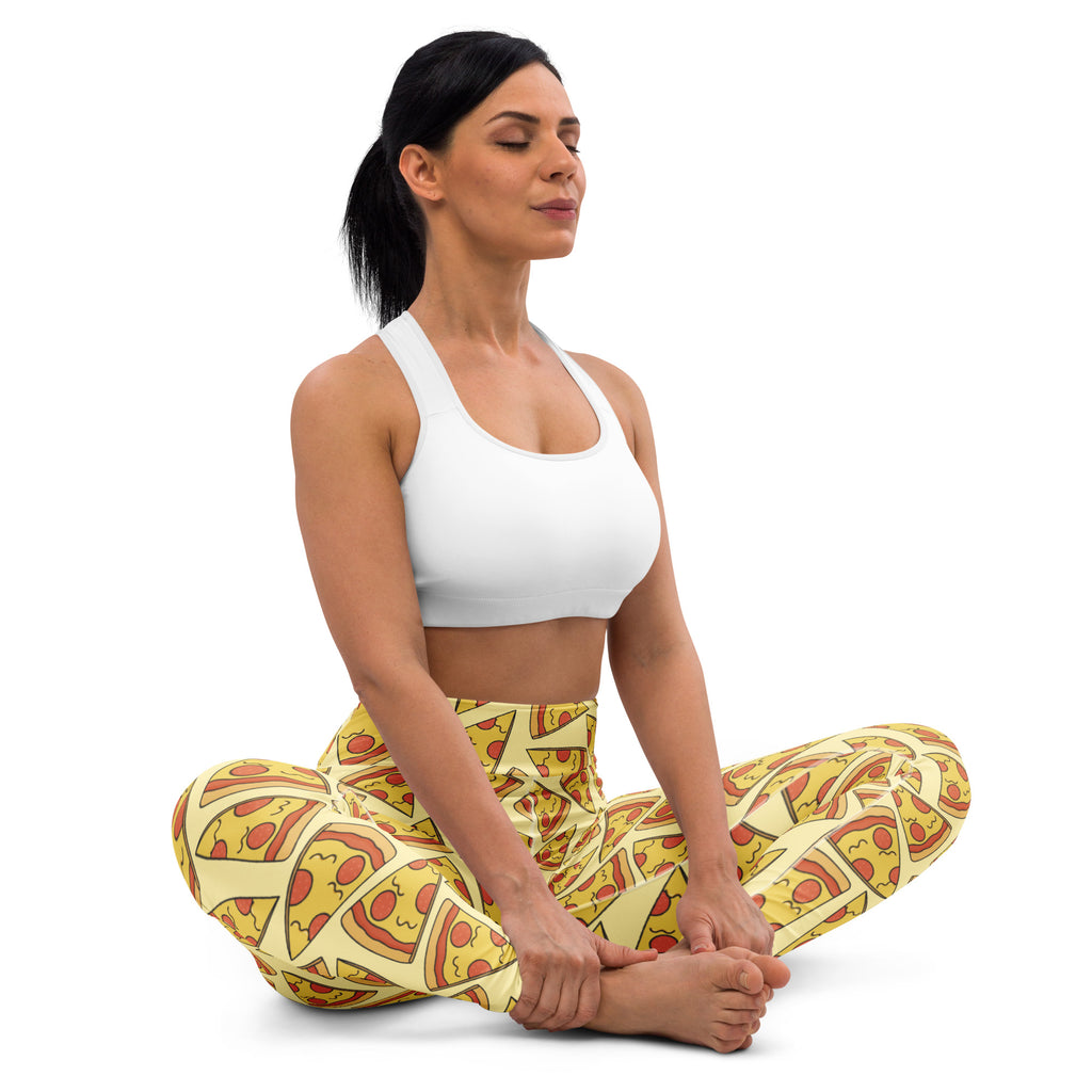 Women's Pizza Buttery Soft Yoga Leggings - Quick Drying, High Waisted Comfort