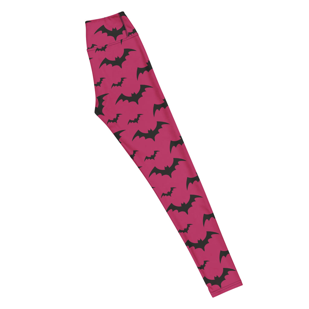 Women's Dark Pink Buttery Soft Yoga Leggings - Quick Drying, High Waisted Comfort