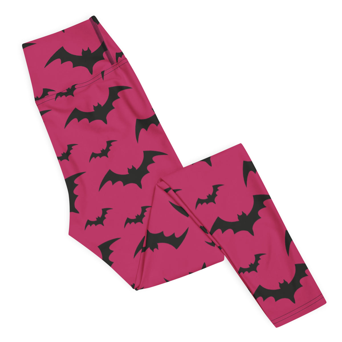 Women's Dark Pink Buttery Soft Yoga Leggings - Quick Drying, High Waisted Comfort