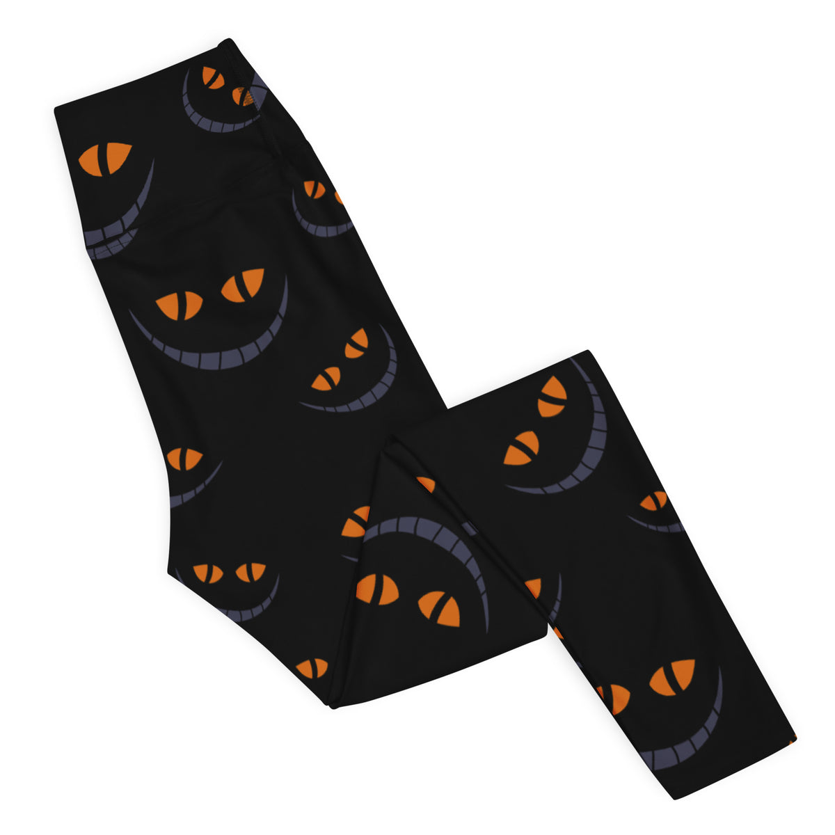 Women's Spooky Black Cat Buttery Soft Yoga Leggings - Quick Drying, High Waisted Comfort