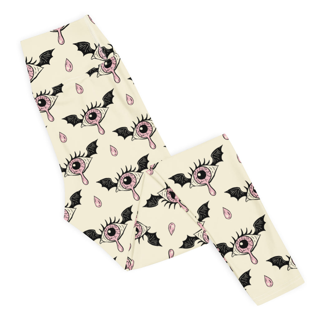 Women's Creepy Eye Halloween Buttery Soft Yoga Leggings - Quick Drying, High Waisted Comfort