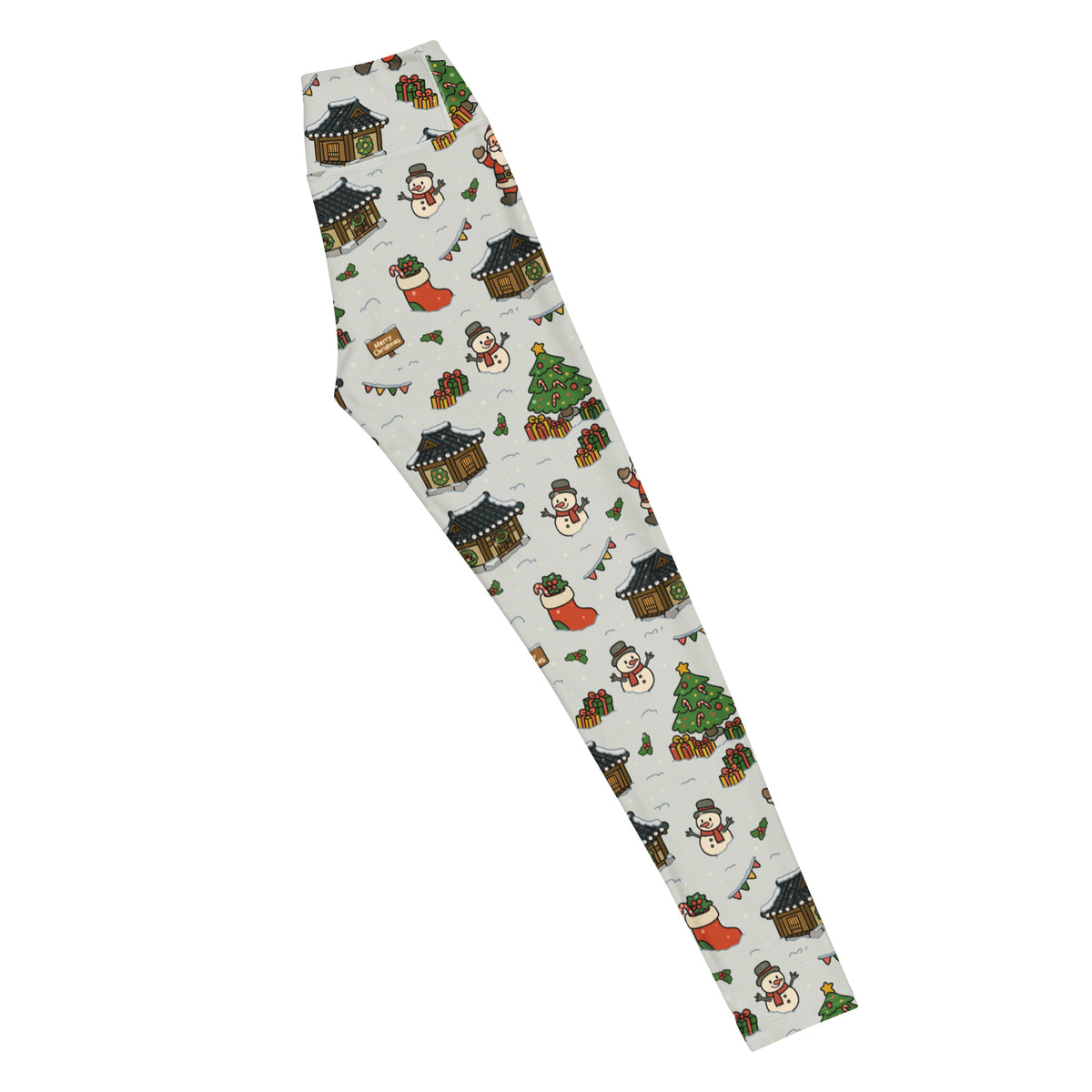 Women's Christmas Village Buttery Soft Yoga Leggings - Quick Drying, High Waisted Comfort