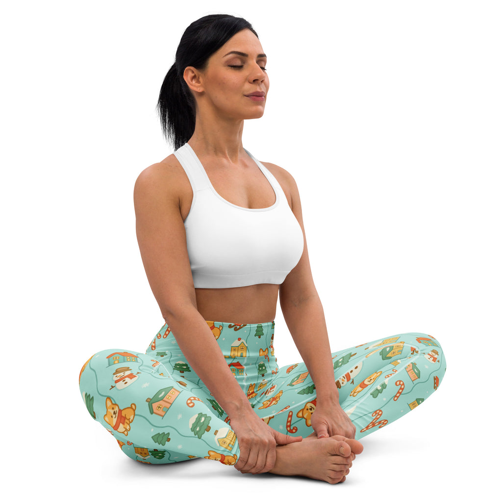 Women's Corgi Christmas Buttery Soft Yoga Leggings - Quick Drying, High Waisted Comfort