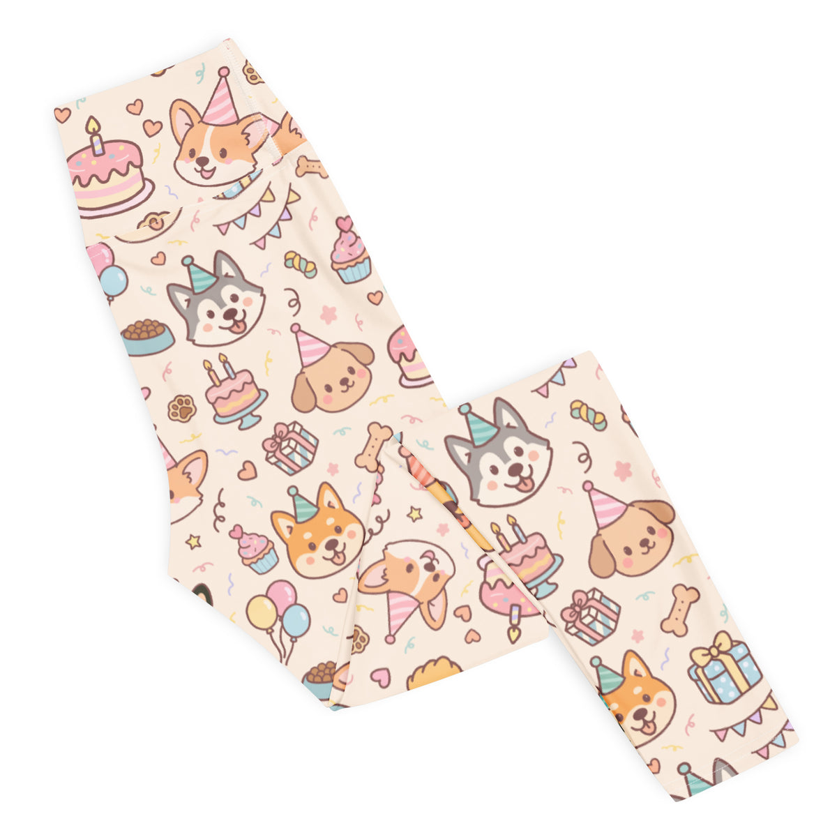 Women's Puppy Birthday Buttery Soft Yoga Leggings - Quick Drying, High Waisted Comfort