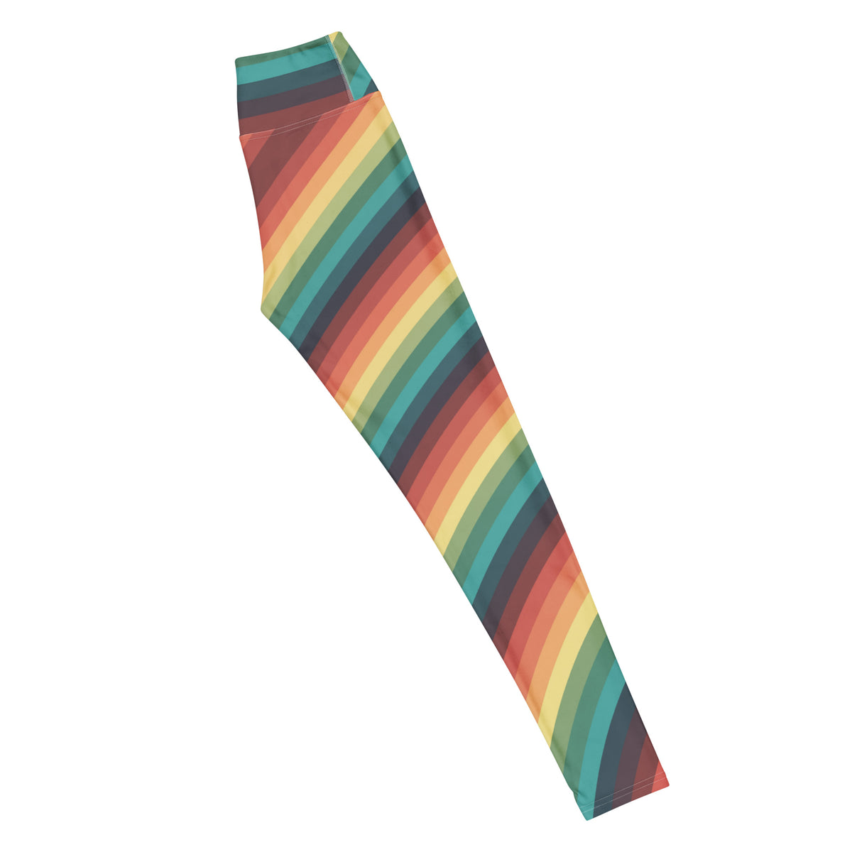 Women's Retro Striped Buttery Soft Yoga Leggings - Quick Drying, High Waisted Comfort